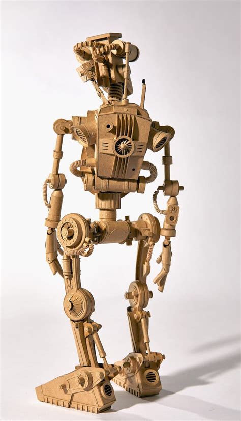 Incredibly Detailed Cardboard Robots By Greg Olijnyk Design Swan