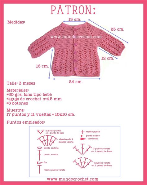 Saquito O Camperita Calado A Crochet O Ganchillo Para Bebe Ganchillo