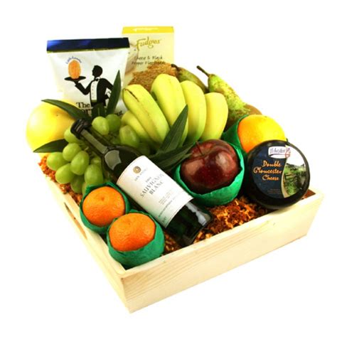 We take a lot of pride here at baskets galore in the extensive variety of our birthday hamper range. Fruit Basket with Wine to the UK with Fast and Reliable ...