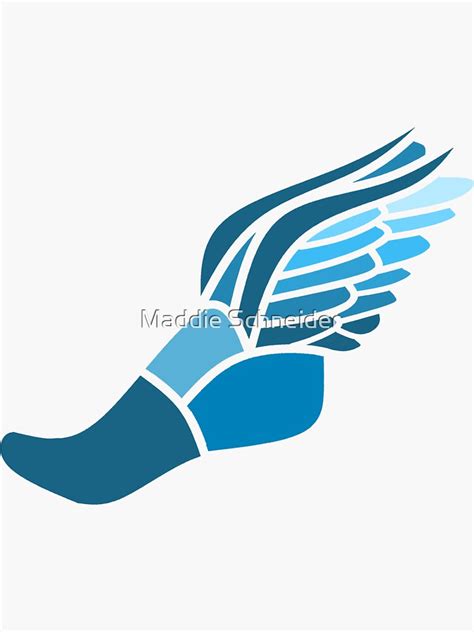 Blue Track Symbol Sticker For Sale By Maddieandrenee Redbubble