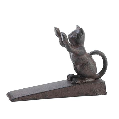 While scratching is as natural as meowing, there are strategies to help reduce scratching that can keep cat scratching is a natural occurence that can be destructive to your home (and your sanity). Scratching Cat Door Stopper | Door stopper, Door stopper ...