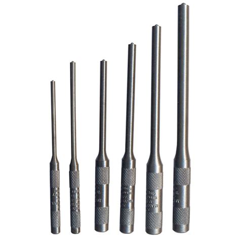 Mayhew Pro 6 Piece Roll Pin Pilot Punch Set