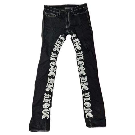 Vlone Vlone Old English Jeans Black Size 30 Grailed