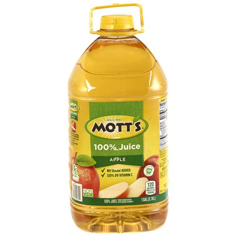 Motts 100 Juice Original Apple 128 Oz Apple Juice Meijer Grocery