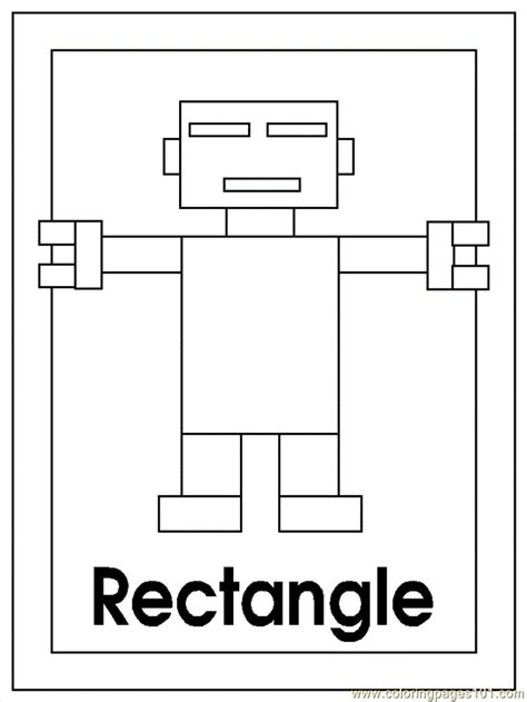 Coloring Pages B Rectangle Architecture Shapes Free Printable