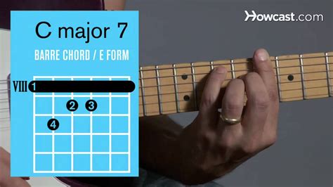 How To Play A C Major 7 Barre Chord Guitar Lessons Youtube