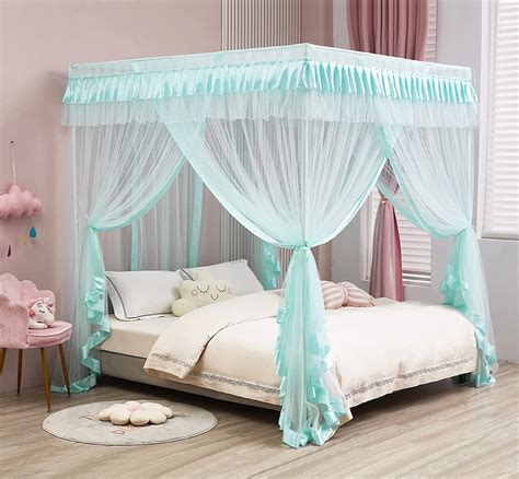 Mengersi 4 Corners Post Canopy Bed Curtains For Ubuy Nepal
