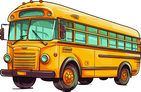 Hand Drawn School Bus Cartoon Playful Art Ai Generated 27291000 Png