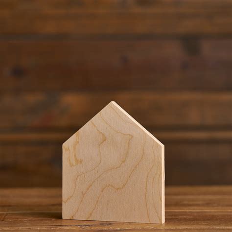 Chunky Shape Wide House Unfinished Wood Co