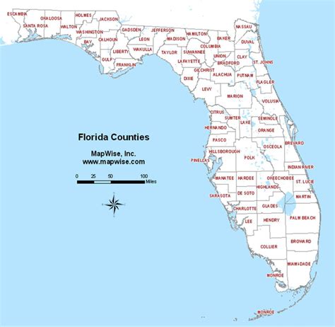 Florida Map Of Cities And Counties United States Map