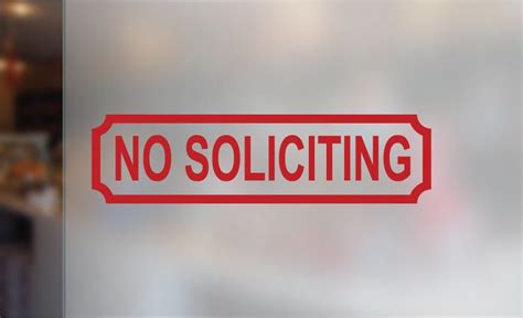 No Soliciting Decal Storefront Business Windowdoor Sticker Etsy
