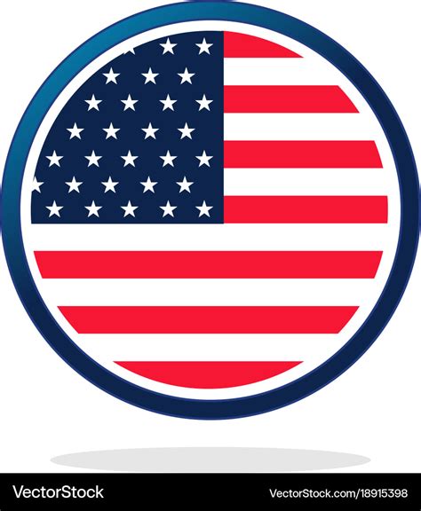 Usa Flag Circle Logo Royalty Free Vector Image