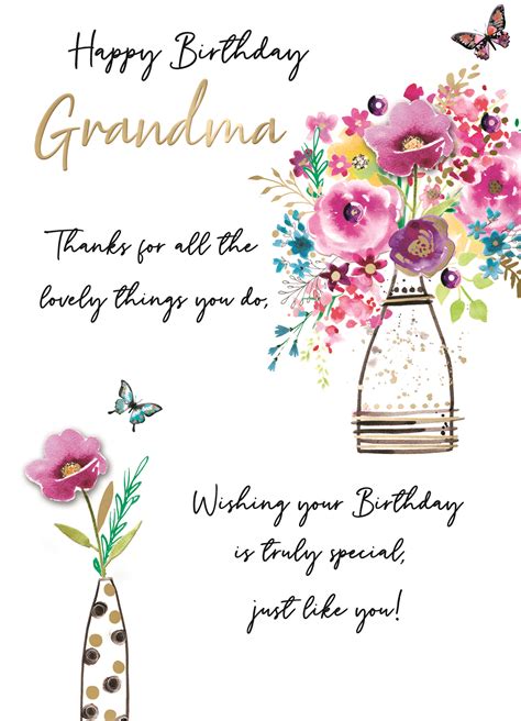 grandma truly special embellished birthday greeting card cards