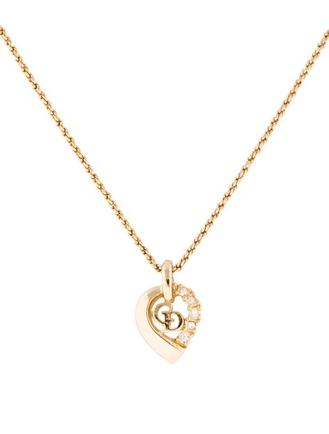 Christian Dior Logo Heart Pendant Necklace Necklaces Chr29997 The