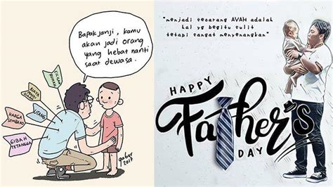 15 Pesan Bergambar Rayakan Hari Ayah Nasional Cocok Untuk Update