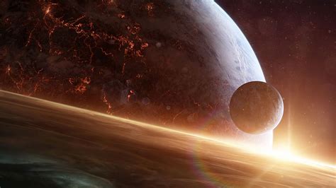 Download Wallpaper 2048x1152 Planets Space Outer Space Universe Galaxy Ultrawide Monitor Hd