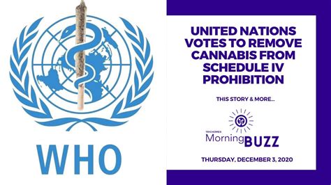 United Nations Votes To Remove Cannabis From Schedule Iv Prohibition