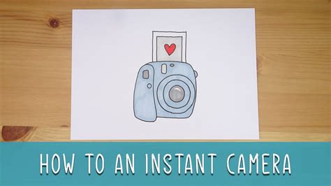 How To Draw An Instant Camera Easy Things To Draw Youtube