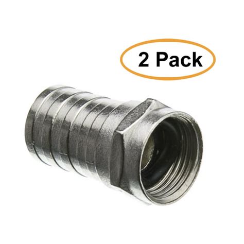 Cande Rg6 F Pin Crimp Connector 2 Pack