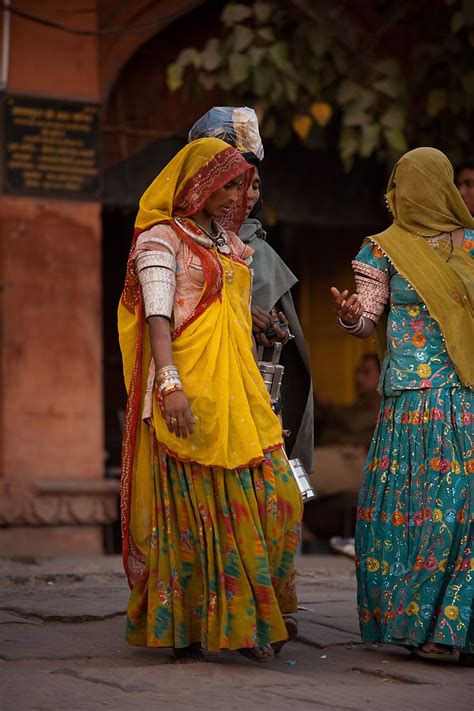 Marital Status Traditional Rajasthani Women Display Their Upper