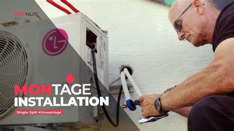 Montage Installation Single Split Klimaanlage YouTube