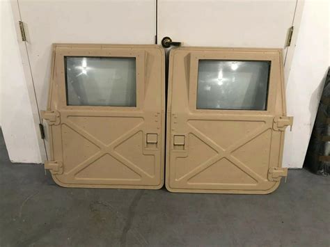 Military Humvee X Doors Pair Of 2 Front Tan M998 H1 Hummer Hard Doors