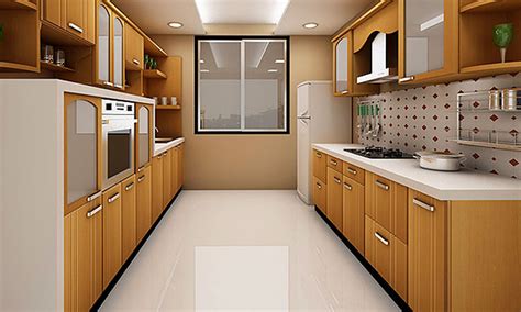 Parallel Kitchen Woodply Interiors