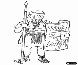 A Roman Legionary Coloring Page Printable Game