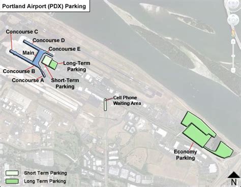 Portland Airport Parking Pdx Airport Long Term Parking Rates And Map
