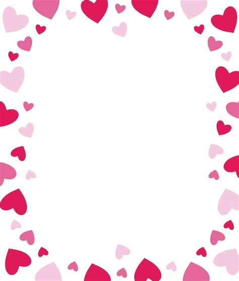 Premium Vector Isolated Hearts Frame