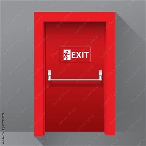 Emergency Exit Door Stock Vector Adobe Stock
