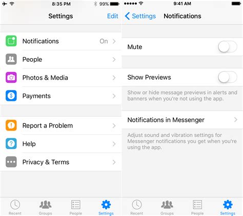 Hide Facebook Messenger notification previews from the Lock screen for ...