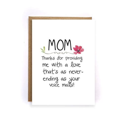 Mothers Day Card Floral Funny Thank You Mom Card Unique Mothers Day