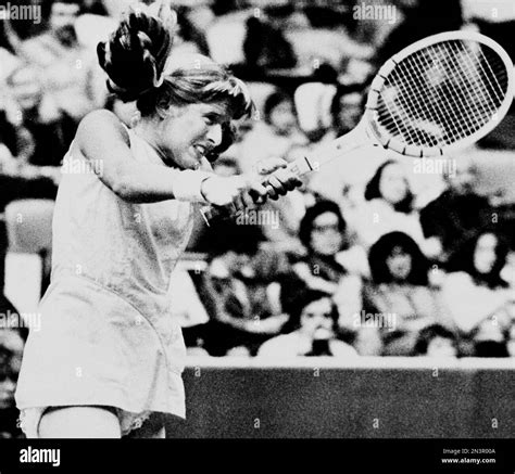 Tracy Austin 15 Grits Her Teeth As She Delivers A Backhand Shot To Marita Redondo In Their