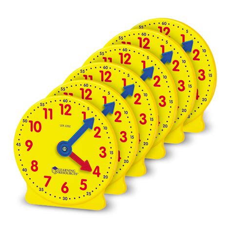 The Teachers Lounge® Big Time™ Geared Mini Clocks Set Of 6