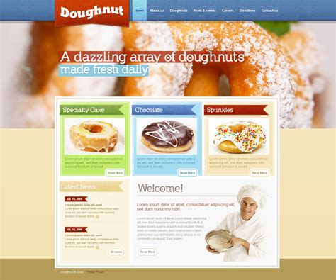 Bakery Website Template #25804