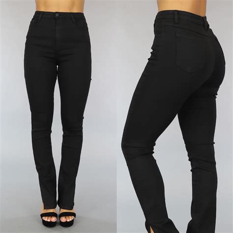 Zwarte Skinny Jeans Met Split Uwantisellnl