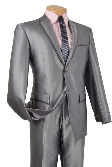 Tuxedo Slim Fit Gray Framed Lapel Prom Wedding Tuxedo Tuxedos Online