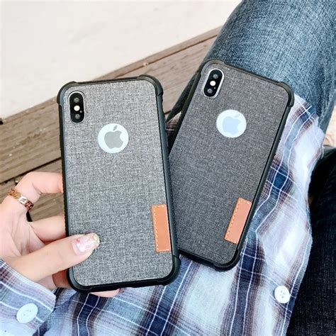 Canvas Phone Case For Iphone Xs Xr Xs Max Shockproof Men Business