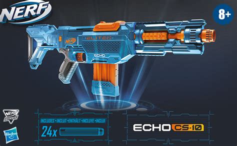 Nerf Elite 2 0 Echo CS 10 4 In 1 Dart Blaster Toy With 24 Official