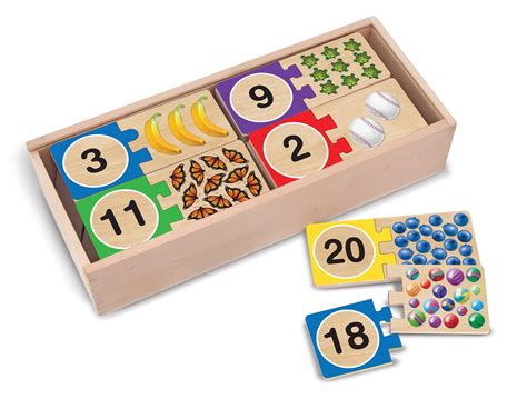 Melissa And Doug Self Correcting Wooden Number Puzzles With