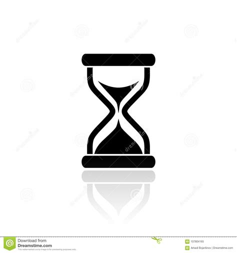 Hourglass Vector Icon Stock Vector Illustration Of Glass 107804165