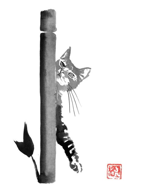 Hidden Cat Drawing By Pechane Sumie Saatchi Art