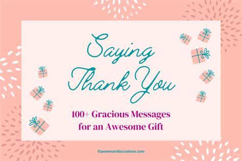 Saying Thank You Gracious Messages For An Awesome Gift Poems
