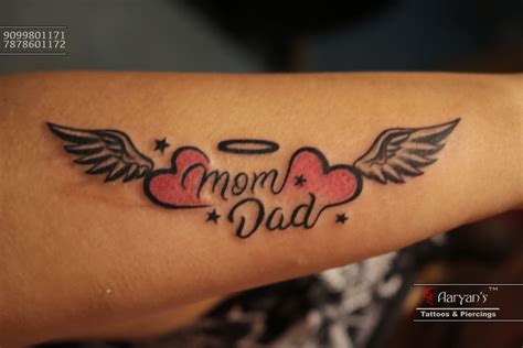 Meaningful Heart Mom And Dad Tattoo Best Tattoo Ideas