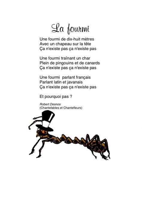 Fun French Poem That Can Be Adapted French Poems Fun French Gcse French
