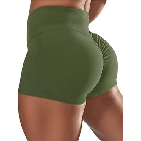 Sayfut Scrunch Butt Shorts For Women High Waisted Yoga Shorts Ruched Butt Lifting Booty Shorts