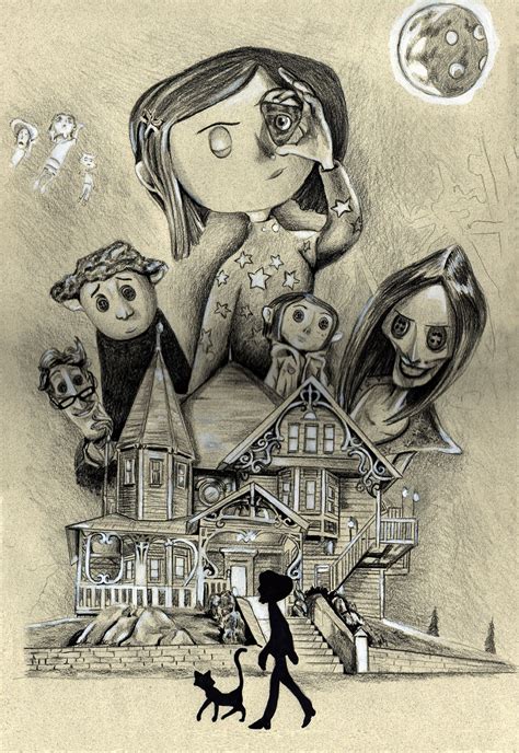 Coraline Movie Poster On Behance Coraline Jones Coraline Movie Coraline Drawing Coraline