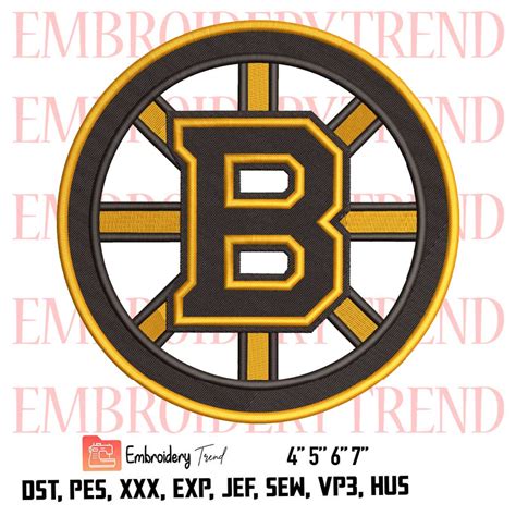 Boston Bruins Logo Embroidery Design File Embroidery Machine