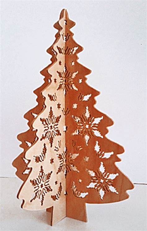Slotted Tree With Snowflakes Scroll Saw Artist